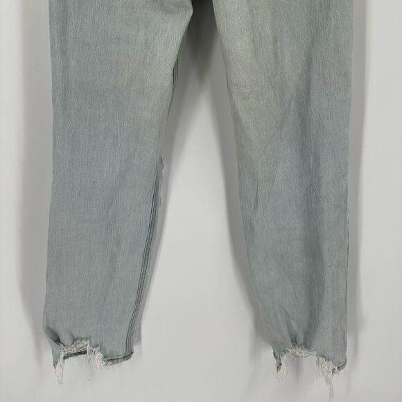 Abercrombie 90s Straight Ultra High‎ Rise Distressed Light Wash 4S - Picture 8 of 13
